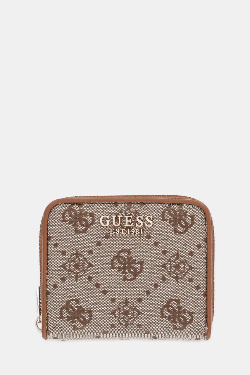 Levně Peněženka Guess NEDA dámská, béžová barva, SWJP96 54137