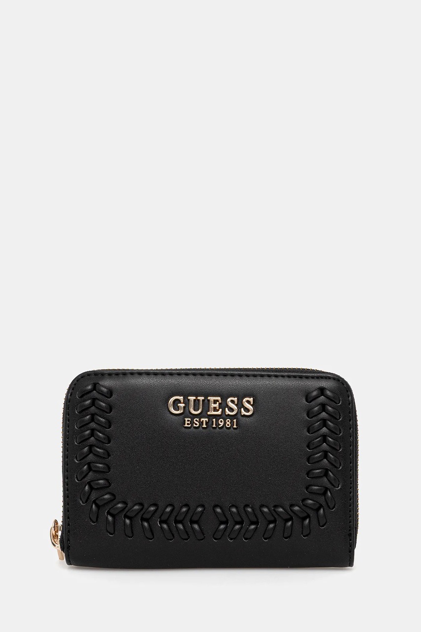 Levně Peněženka Guess TATUM dámská, černá barva, SWNG96 67140