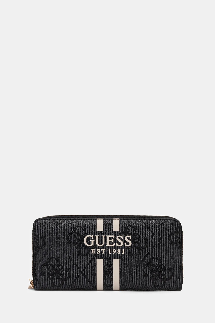 Levně Peněženka Guess LAUREL dámská, šedá barva, SWOS74 59146