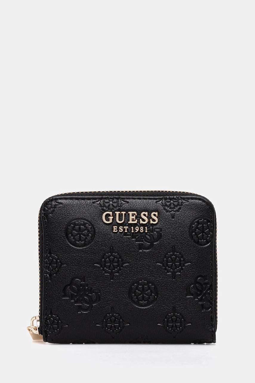 Levně Peněženka Guess PHOEBE dámská, černá barva, SWPD96 65137