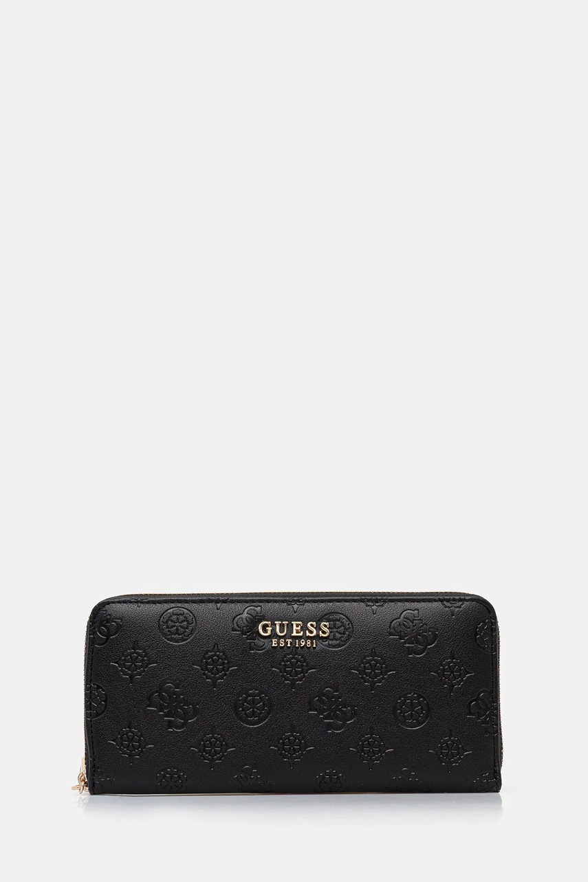 Levně Peněženka Guess PHOEBE dámská, černá barva, SWPD96 65146
