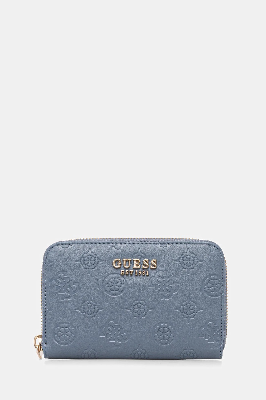 Levně Peněženka Guess PHOEBE dámská, modrá barva, SWPD96 65140