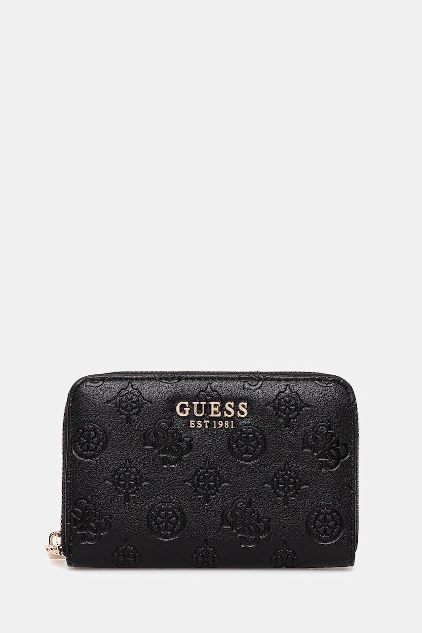 Levně Peněženka Guess PHOEBE dámská, černá barva, SWPD96 65140