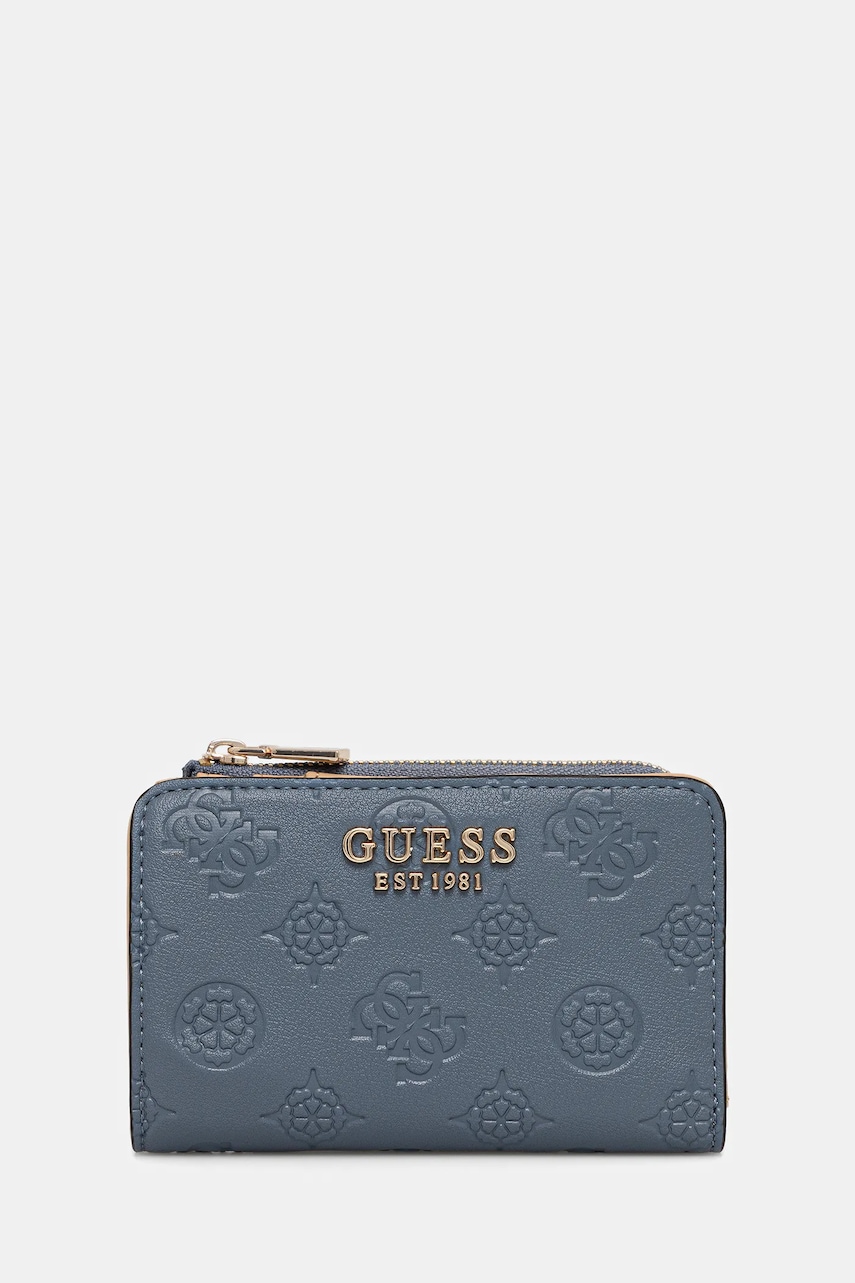 Levně Peněženka Guess PHOEBE dámská, modrá barva, SWPD96 65156