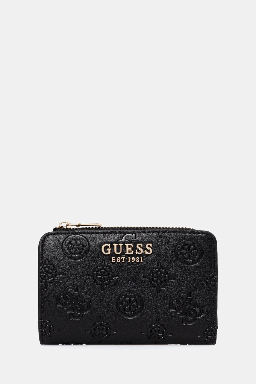 Levně Peněženka Guess PHOEBE dámská, černá barva, SWPD96 65156