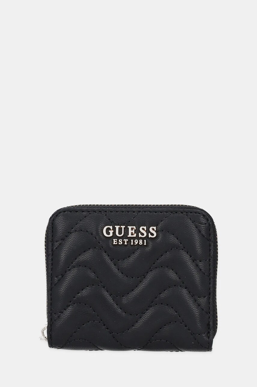 Levně Peněženka Guess MELISANDRA dámská, černá barva, SWQG96 53137