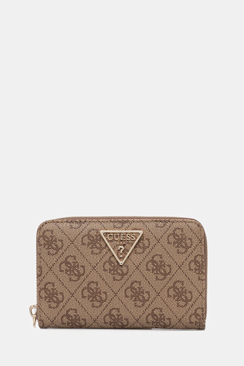 Levně Peněženka Guess LAUREL dámská, béžová barva, SWSG74 59140