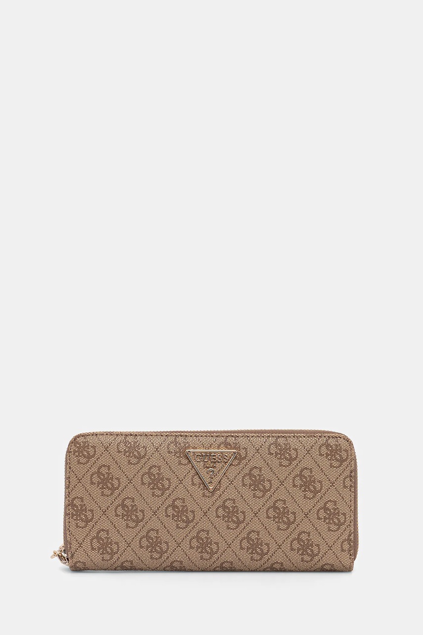 Levně Peněženka Guess LAUREL dámská, béžová barva, SWSG74 59146