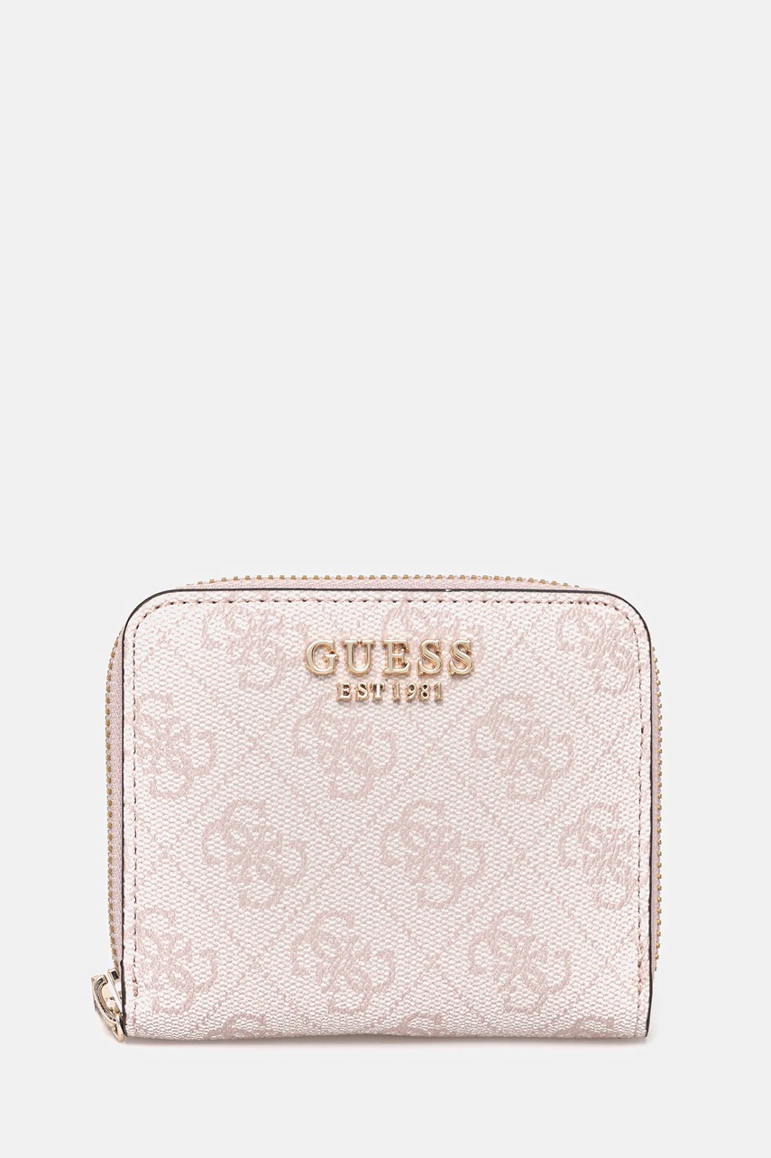 Levně Peněženka Guess KATYA dámská, růžová barva, SWSG96 52137