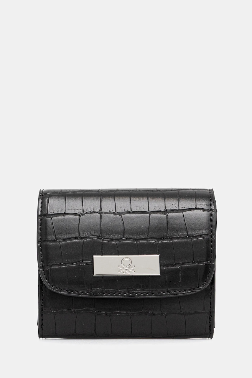 United Colors of Benetton portofel culoarea negru, 62Y9DY082