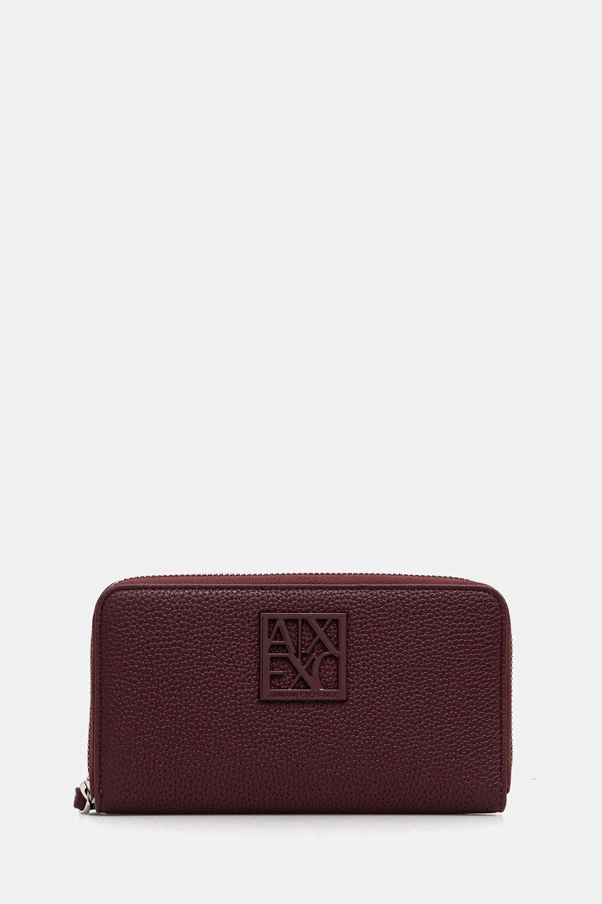 Levně Peněženka Armani Exchange dámská, vínová barva, XW000361 AF11902
