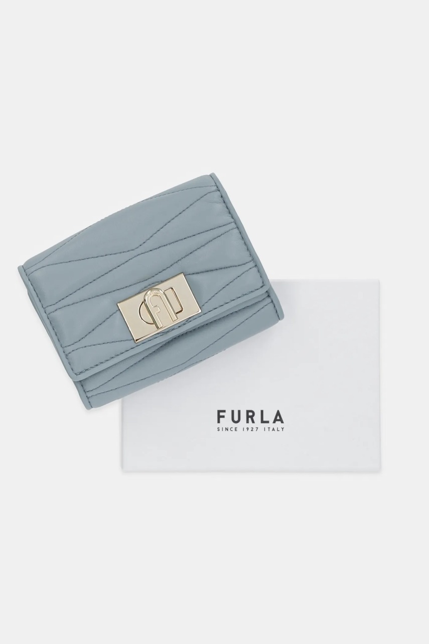 Δερμάτινο πορτοφόλι Furla χρώμα: μπλε, WP00225.BX3221.3963S φωτογραφία