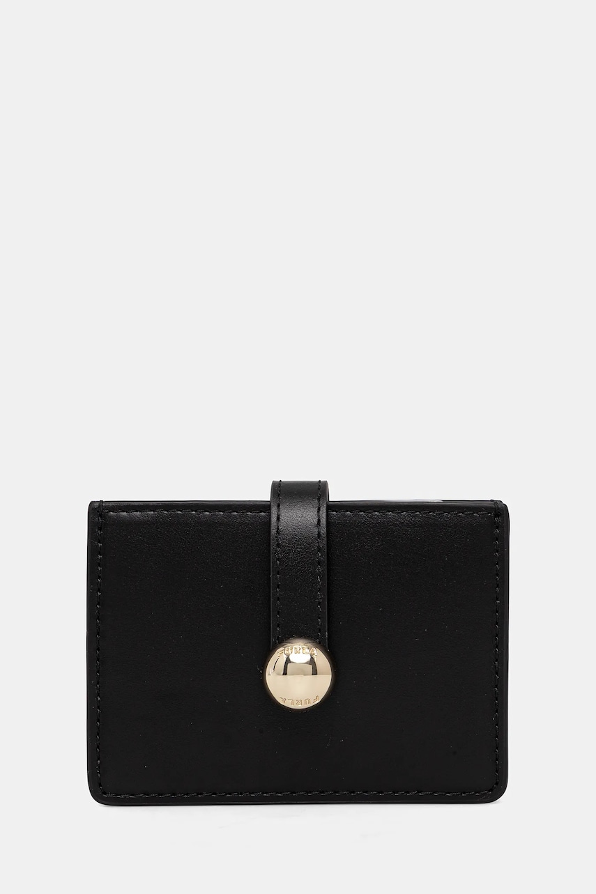 Furla card-holder din piele culoarea negru, WP00549.AX0733.4115S