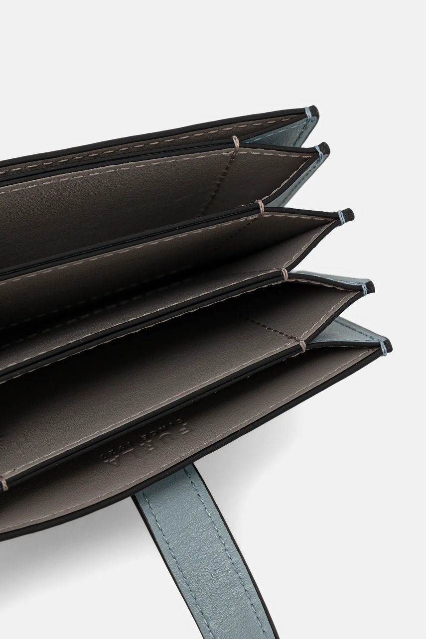 Δερμάτινη θήκη για κάρτες Furla χρώμα: γκρι, WP00549.AX0733.4247S φωτογραφία