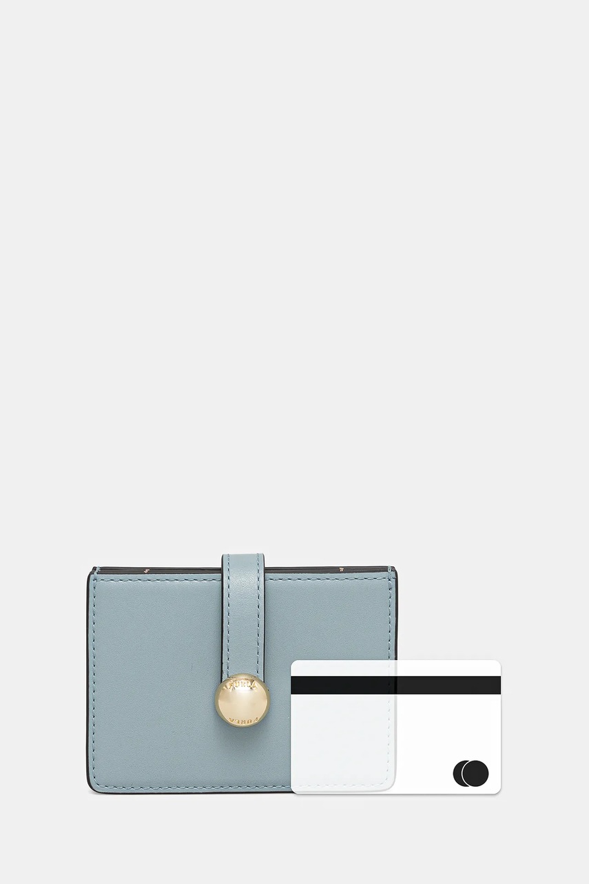 Δερμάτινη θήκη για κάρτες Furla χρώμα: γκρι, WP00549.AX0733.4247S φωτογραφία