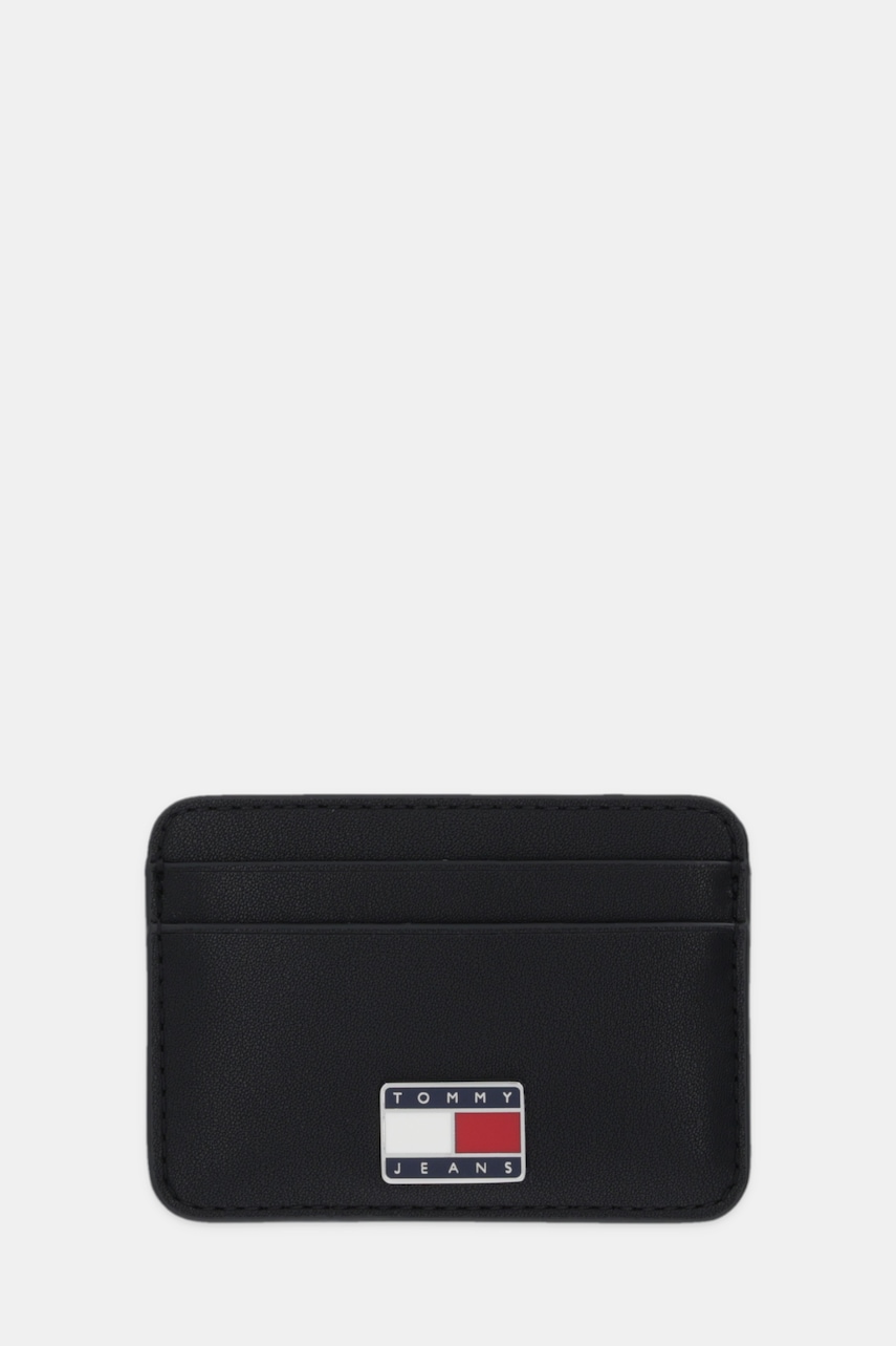 Tommy Jeans carcasă cardului culoarea negru, AW0AW18030