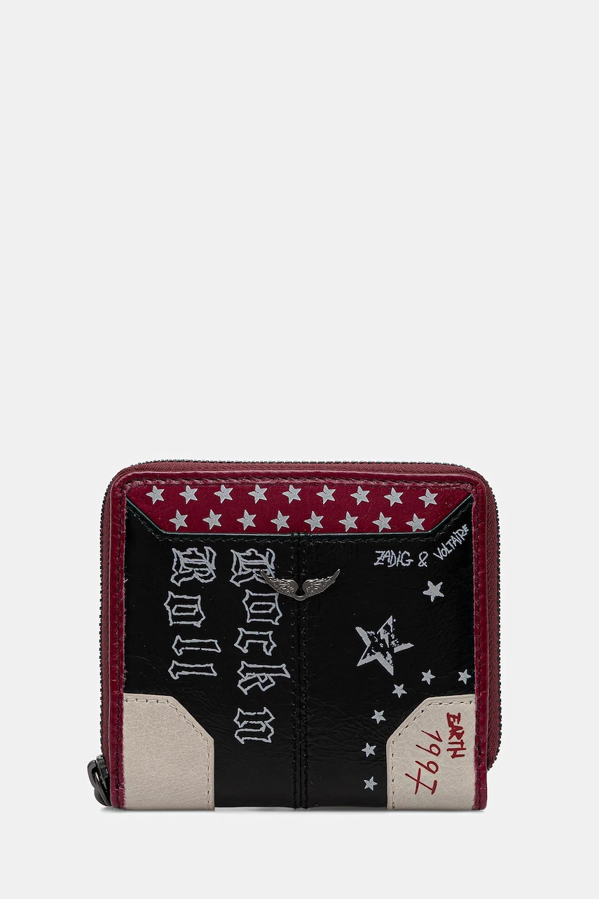 Кожаный кошелек ZADIG&VOLTAIRE цвет чёрный LWSG03712