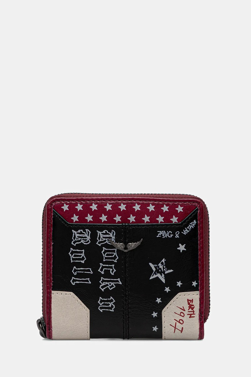 Кожаный кошелек ZADIG&VOLTAIRE цвет чёрный LWSG03712 Кожаный кошелек ZADIG&VOLTAIRE цвет чёрный LWSG03712