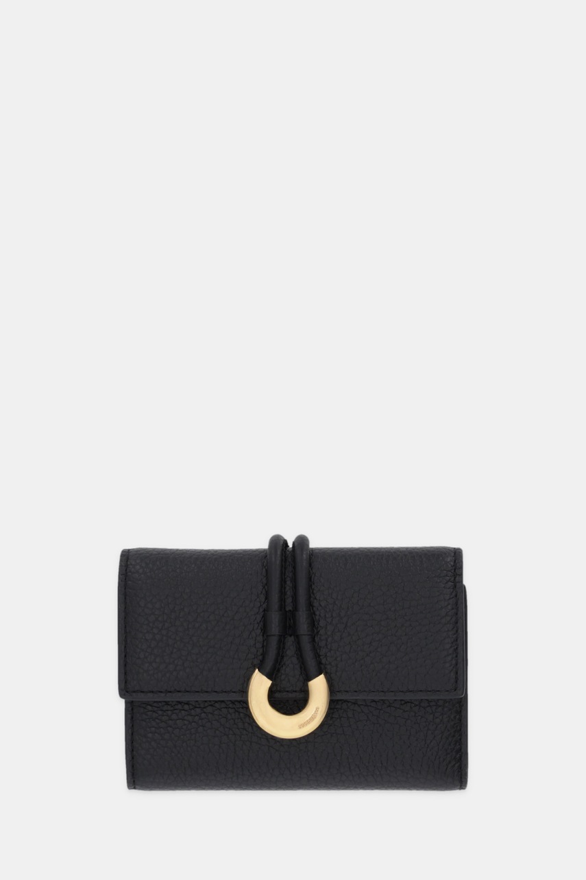 Coccinelle portofel de piele COCCINELLELISBET SOFT culoarea negru, E2.T1I.11.F0.01