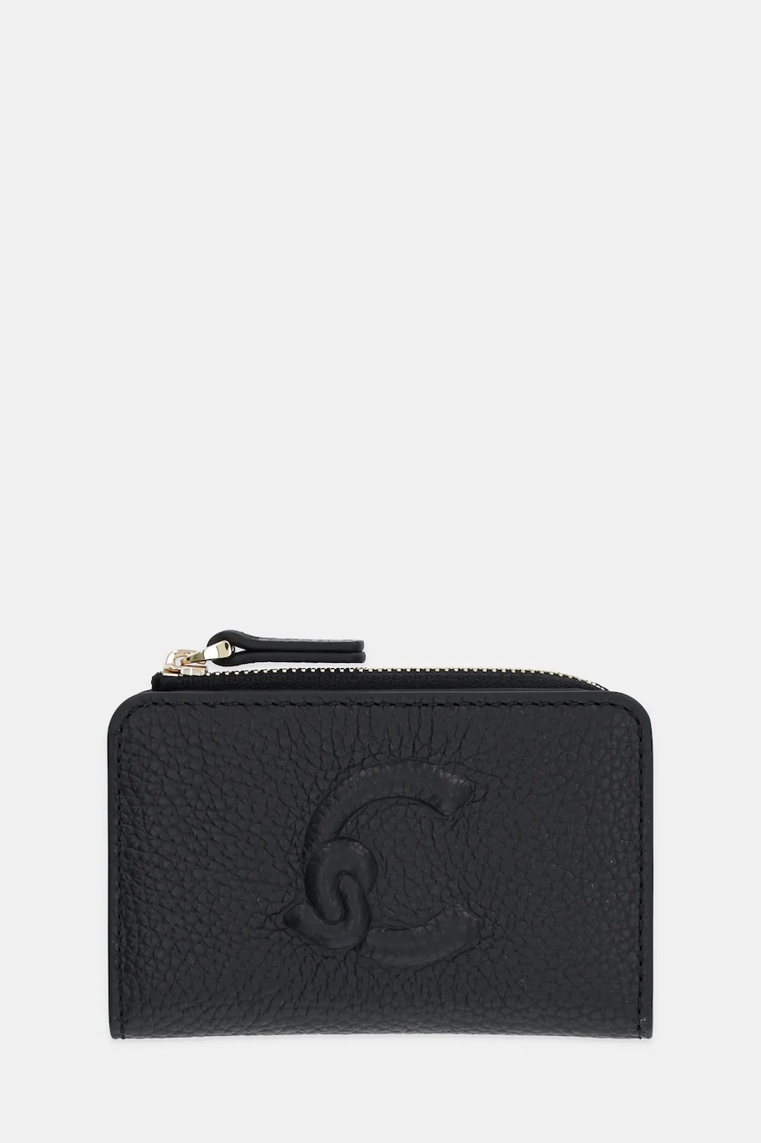 Coccinelle portofel de piele COCCINELLEDULSE SOFT culoarea negru, E2.TQK.17.01.01