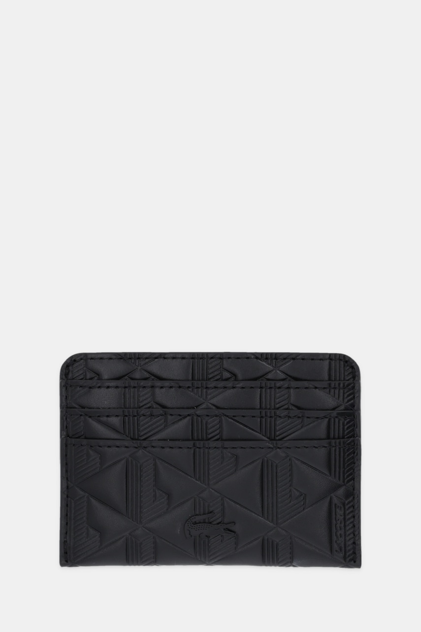 Lacoste carcasă din piele culoarea negru, NF4828MH