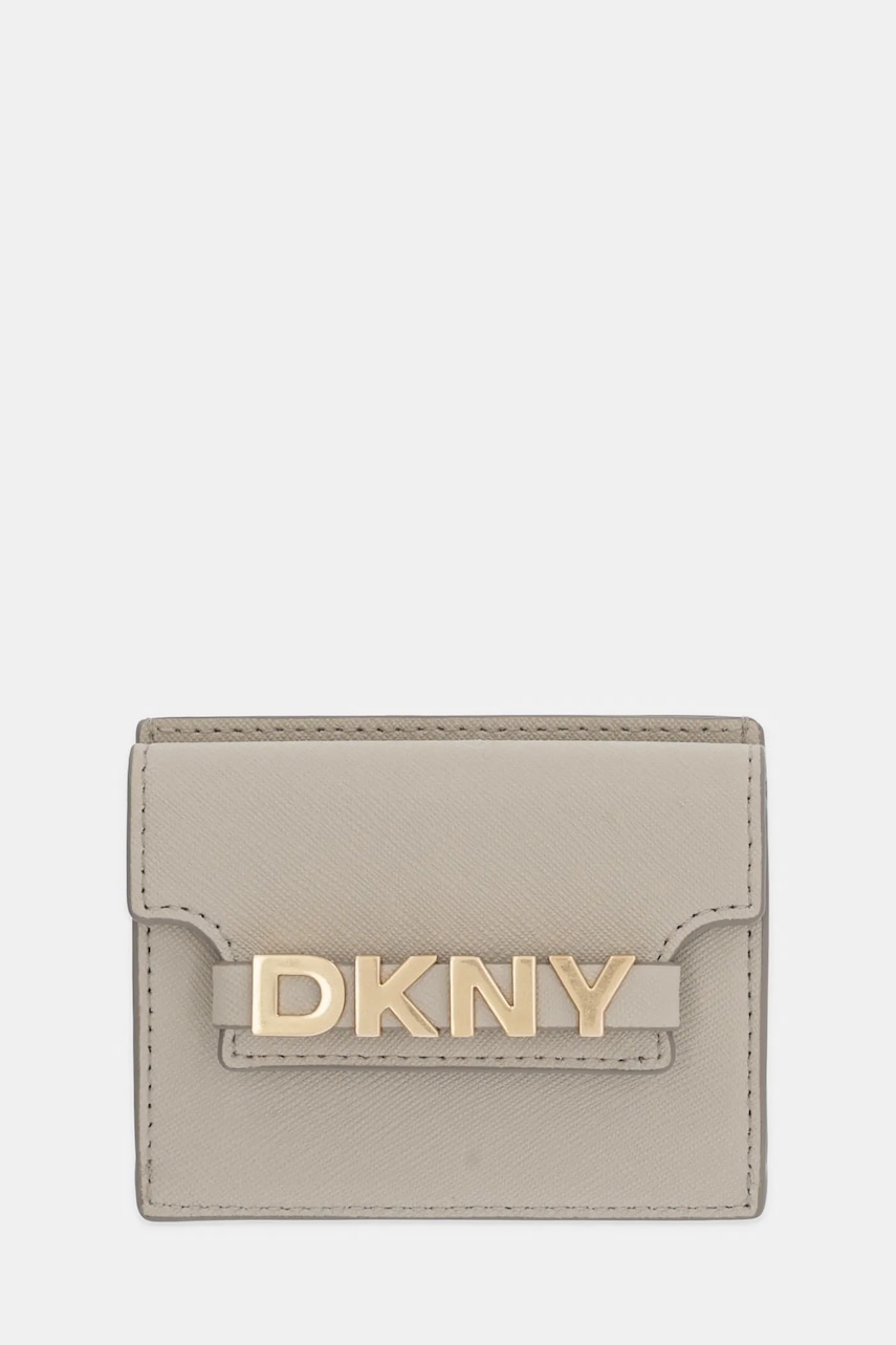 Dkny portofel de piele culoarea bej, R52ZKM22