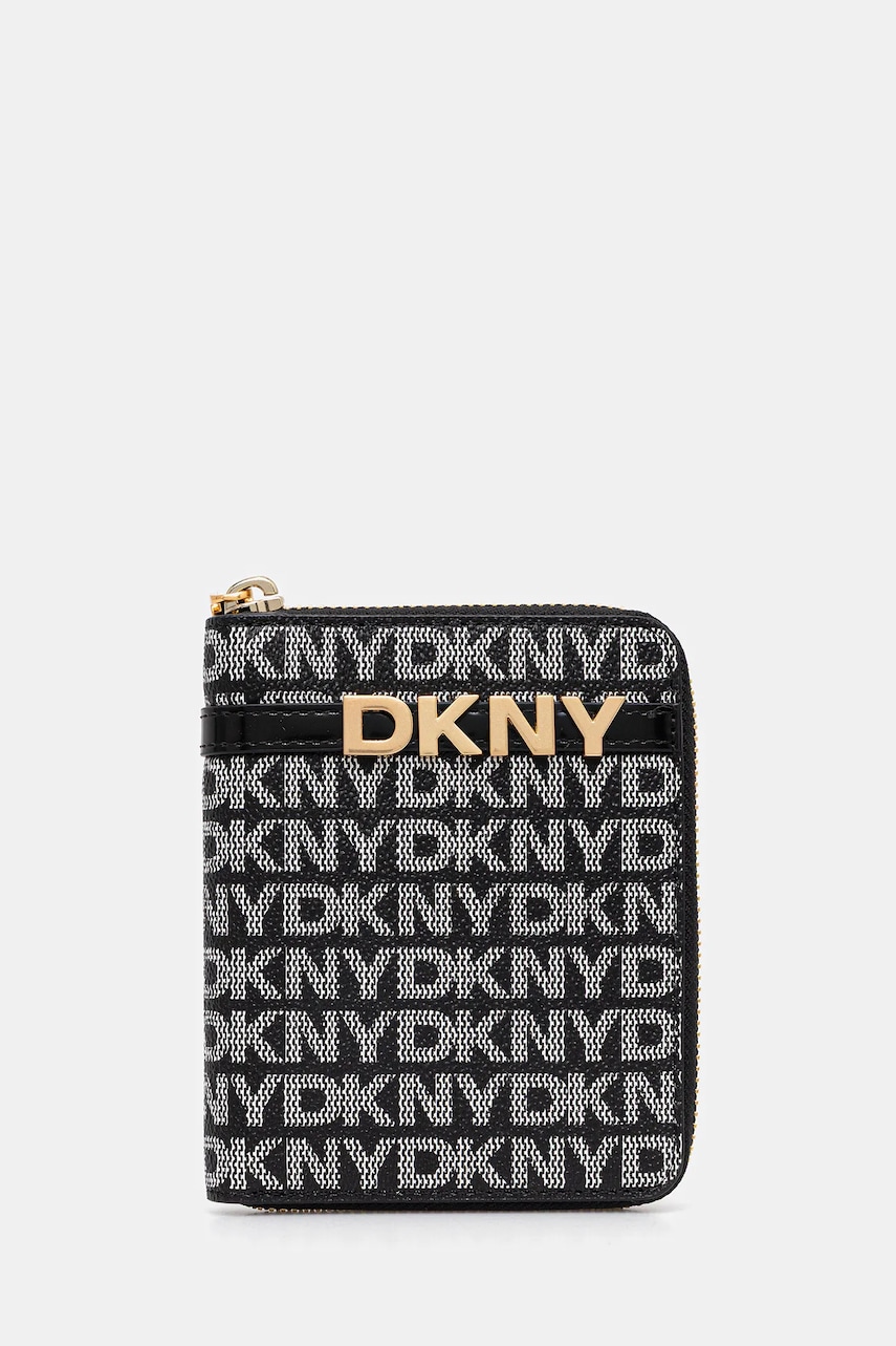 Dkny portofel de piele culoarea negru, R5215M25