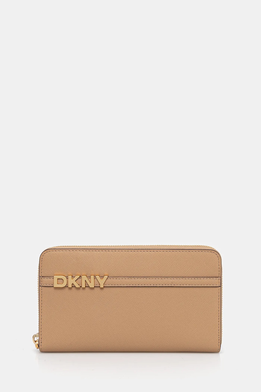 Dkny portofel de piele culoarea verde, R521KM28