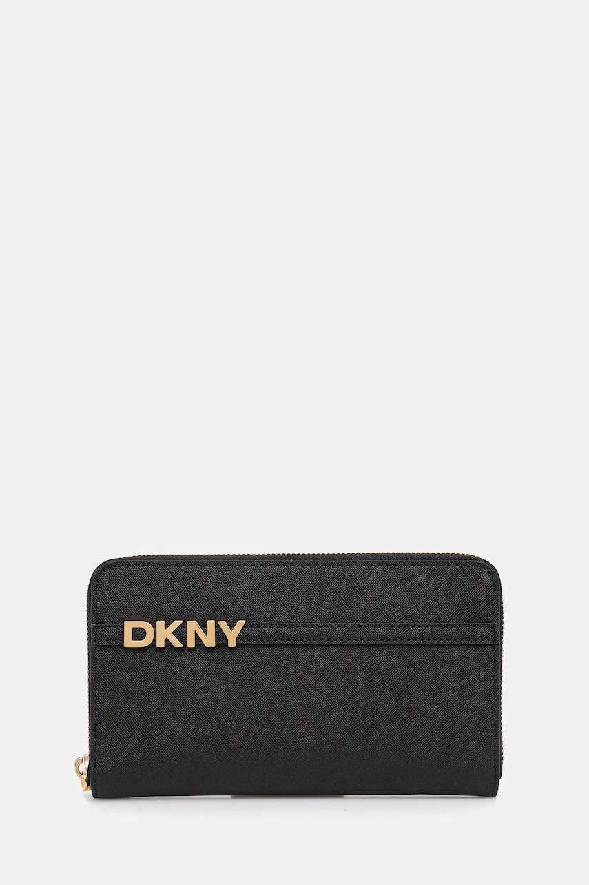 Dkny portofel de piele culoarea negru, R521KM28
