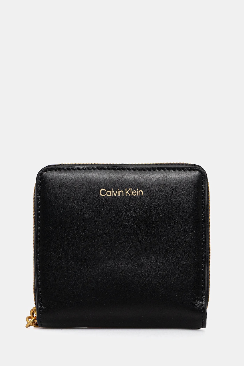 Levně Peněženka Calvin Klein dámská, černá barva, LV04F1044G