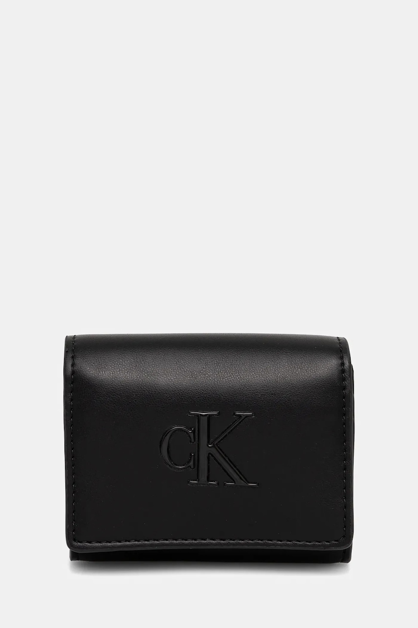 Levně Peněženka Calvin Klein dámská, černá barva, LV04F1047G
