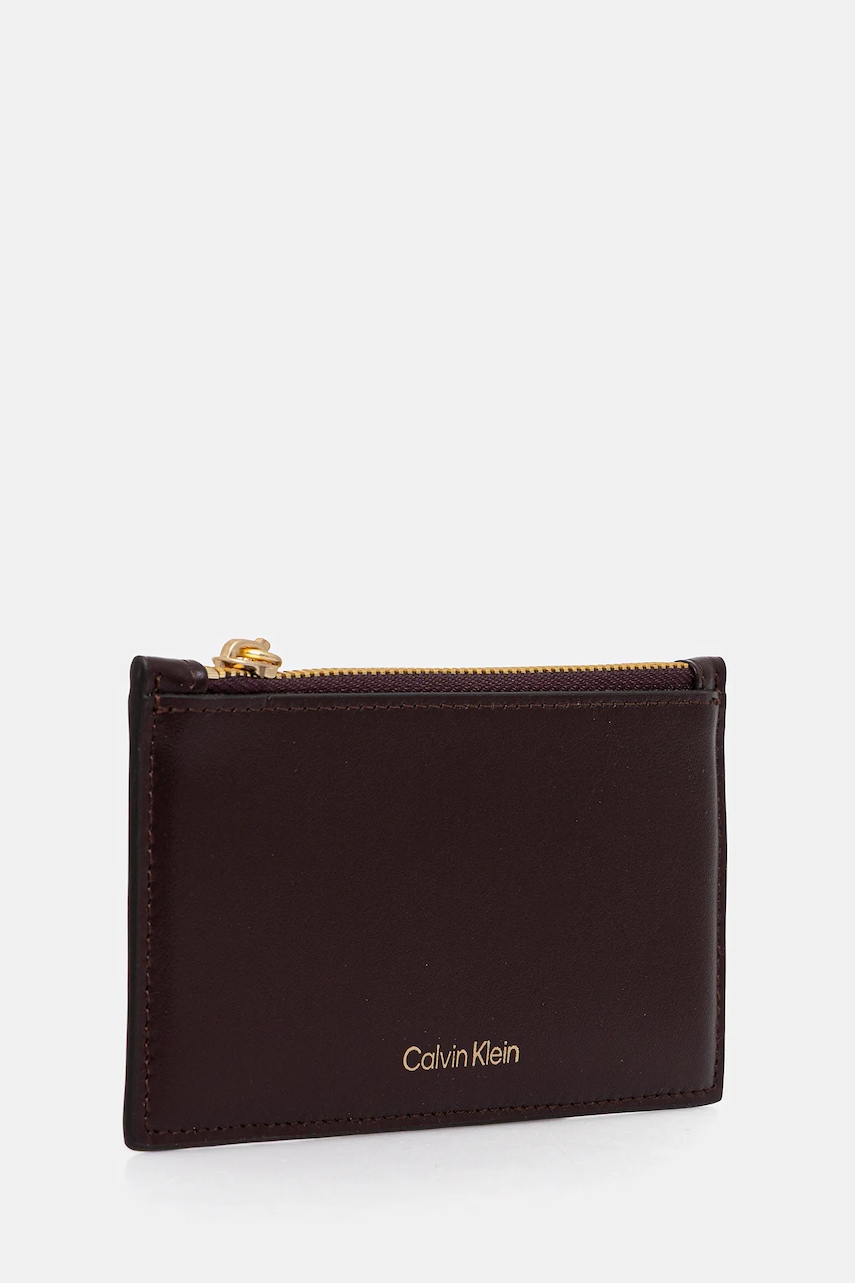 Кожаный кошелек Calvin Klein цвет бордовый LV04F1076G Кожаный кошелек Calvin Klein цвет бордовый LV04F1076G