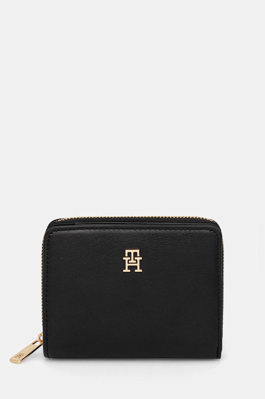 Levně Peněženka Tommy Hilfiger dámská, černá barva, AW0AW17742
