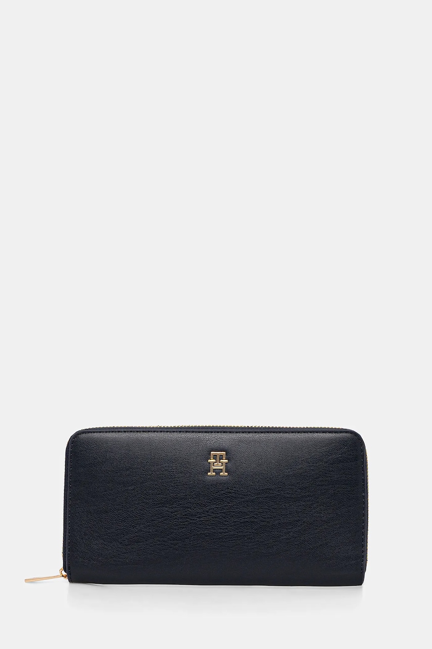 Levně Peněženka Tommy Hilfiger dámská, tmavomodrá barva, AW0AW17744