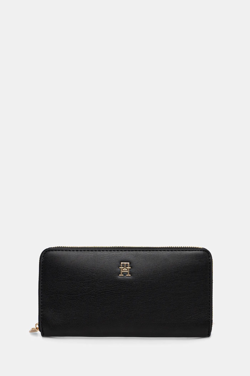 Levně Peněženka Tommy Hilfiger dámská, černá barva, AW0AW17744