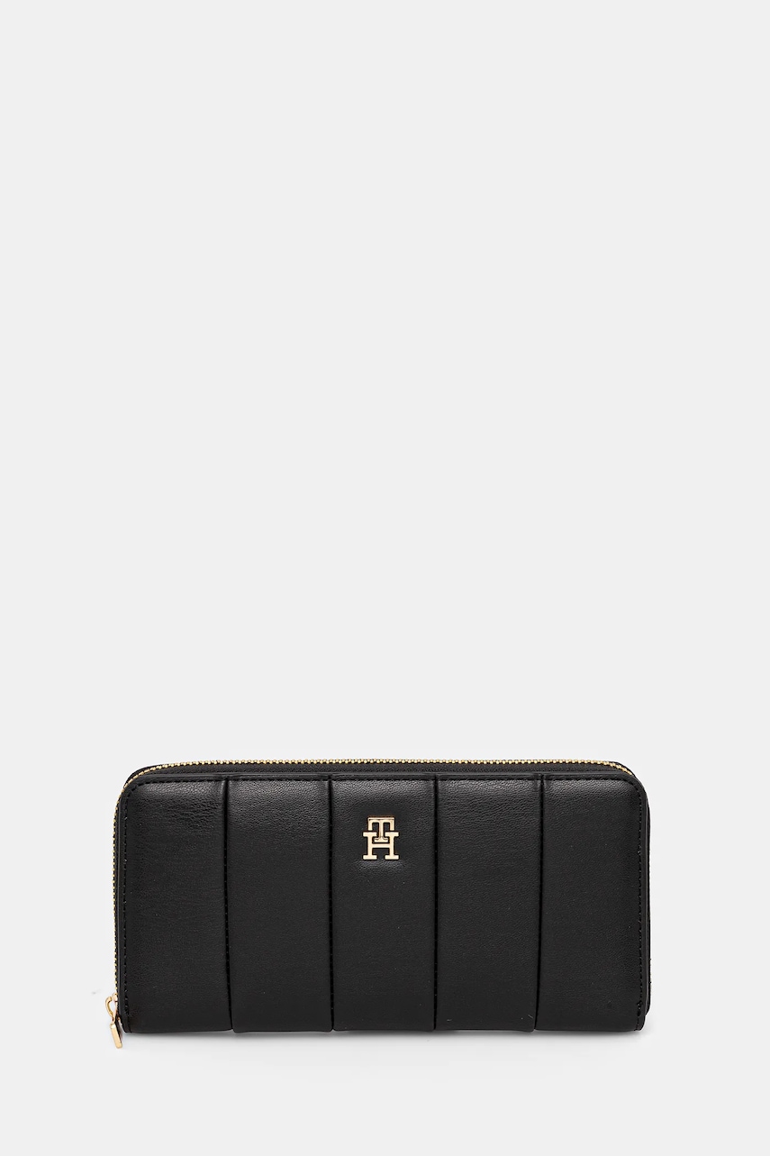 Levně Peněženka Tommy Hilfiger dámská, černá barva, AW0AW17747