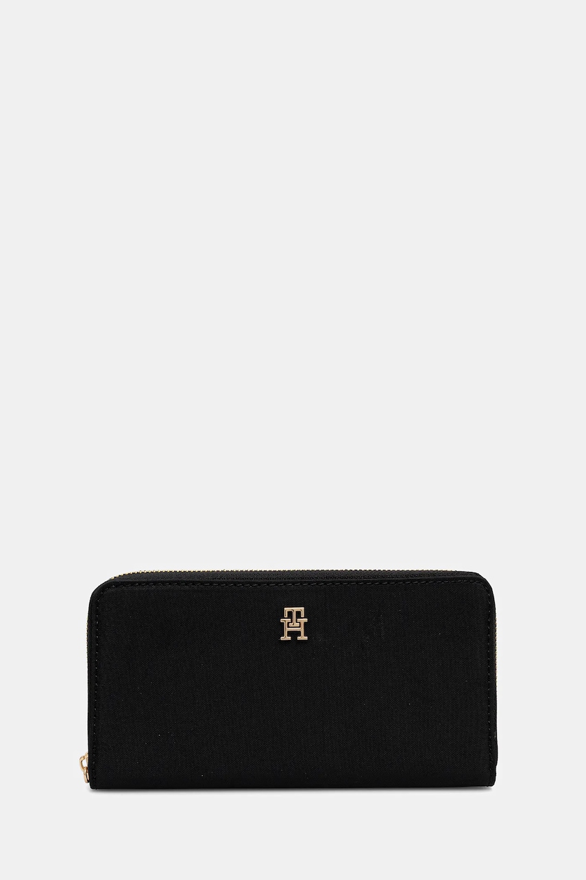 Levně Peněženka Tommy Hilfiger dámská, černá barva, AW0AW17750