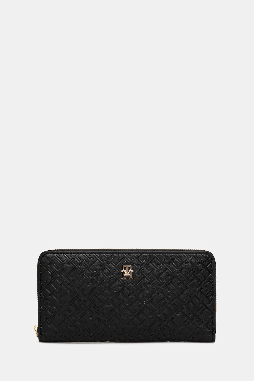 Levně Peněženka Tommy Hilfiger dámská, černá barva, AW0AW17955