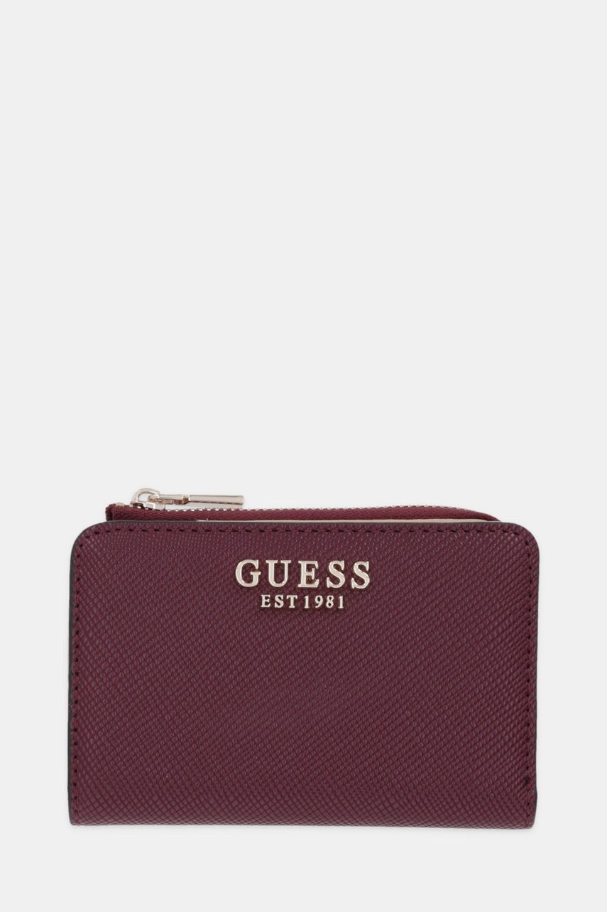 Levně Peněženka Guess BOLENA dámská, vínová barva, SWZG92 07156