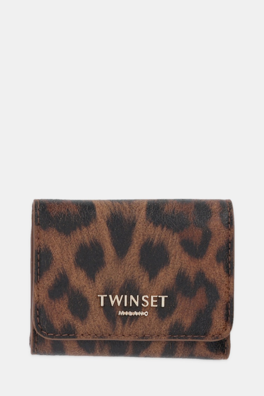 Levně Peněženka Twinset dámská, hnědá barva, 252TL8015