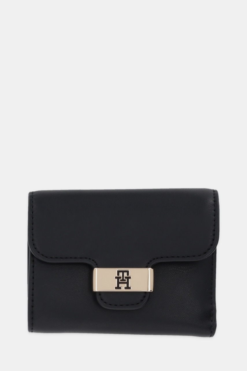 Levně Peněženka Tommy Hilfiger dámská, černá barva, AW0AW18034