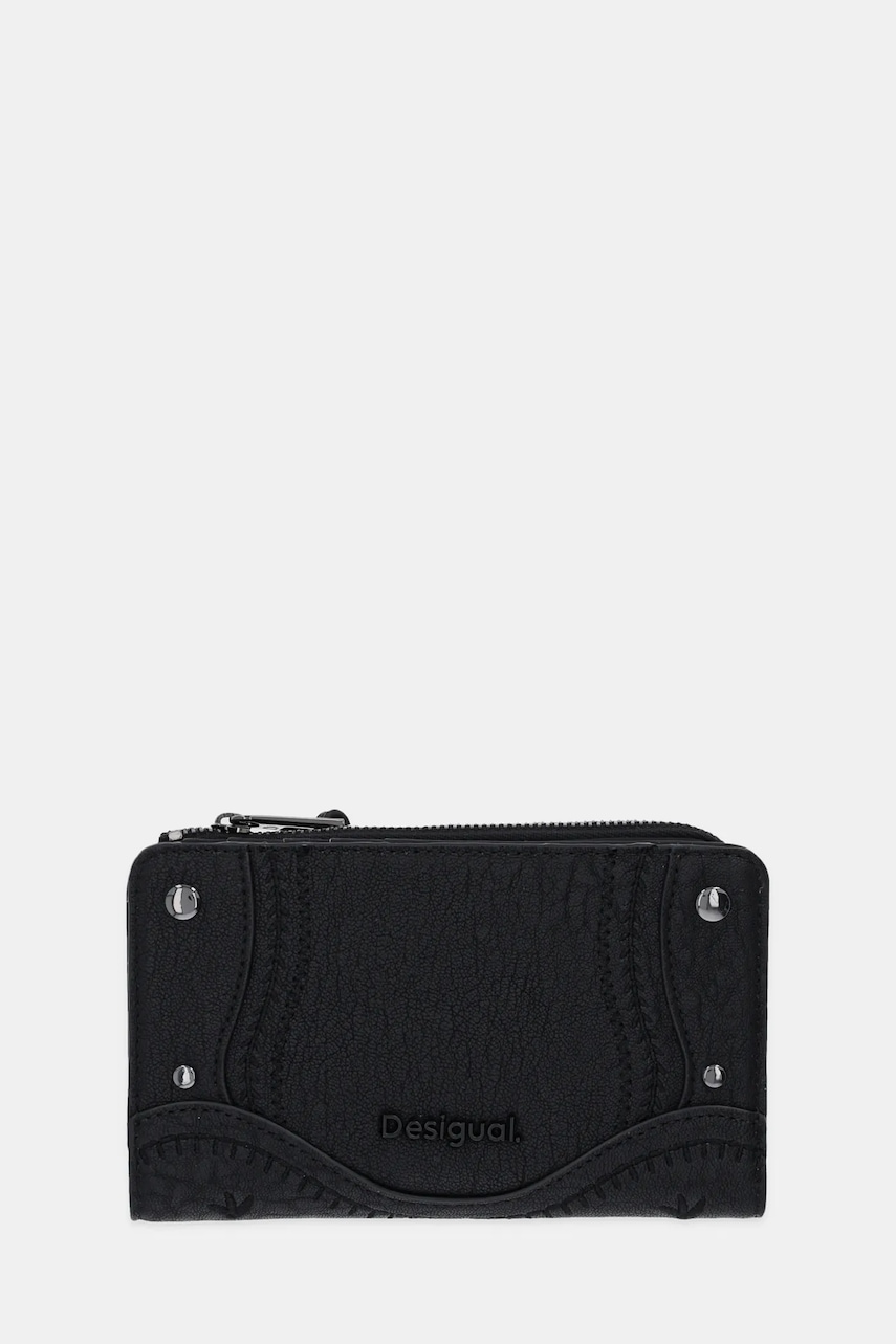Desigual portofel EMBRO PATCH EMMA BLA culoarea negru, 25WAYP17