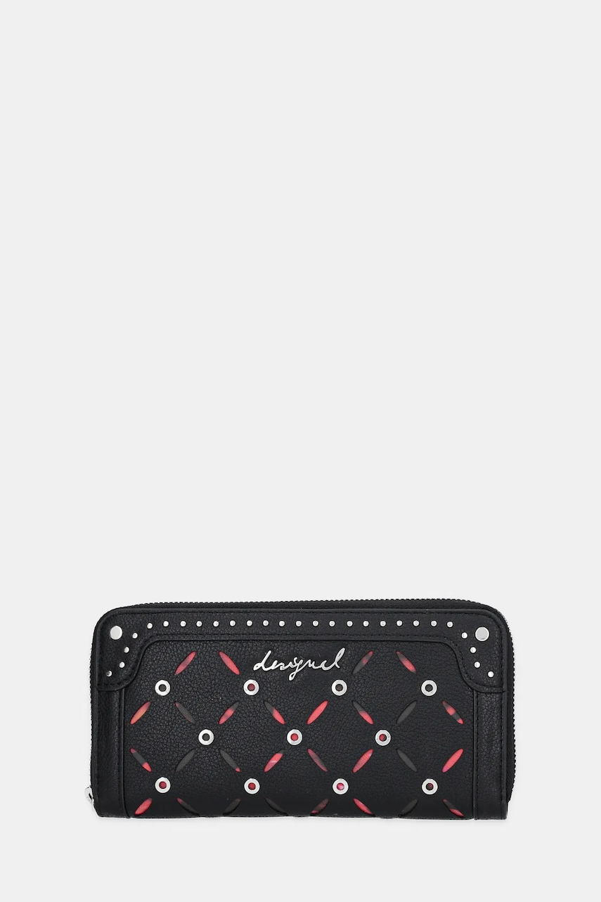Desigual portofel YANKEE FIONA BLACK culoarea negru, 25WAYP33