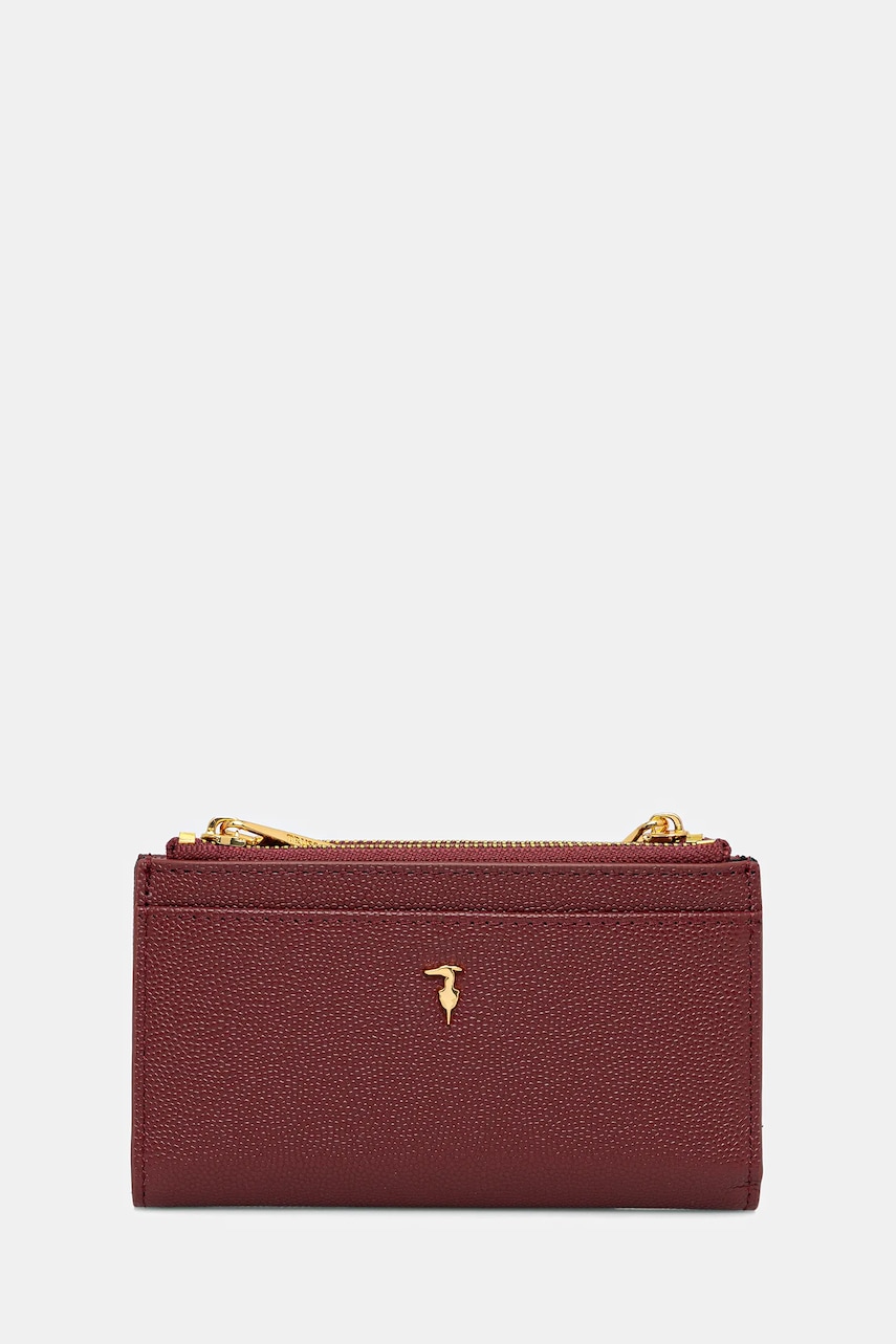 Trussardi portofel de piele culoarea bordo, I040E000071N