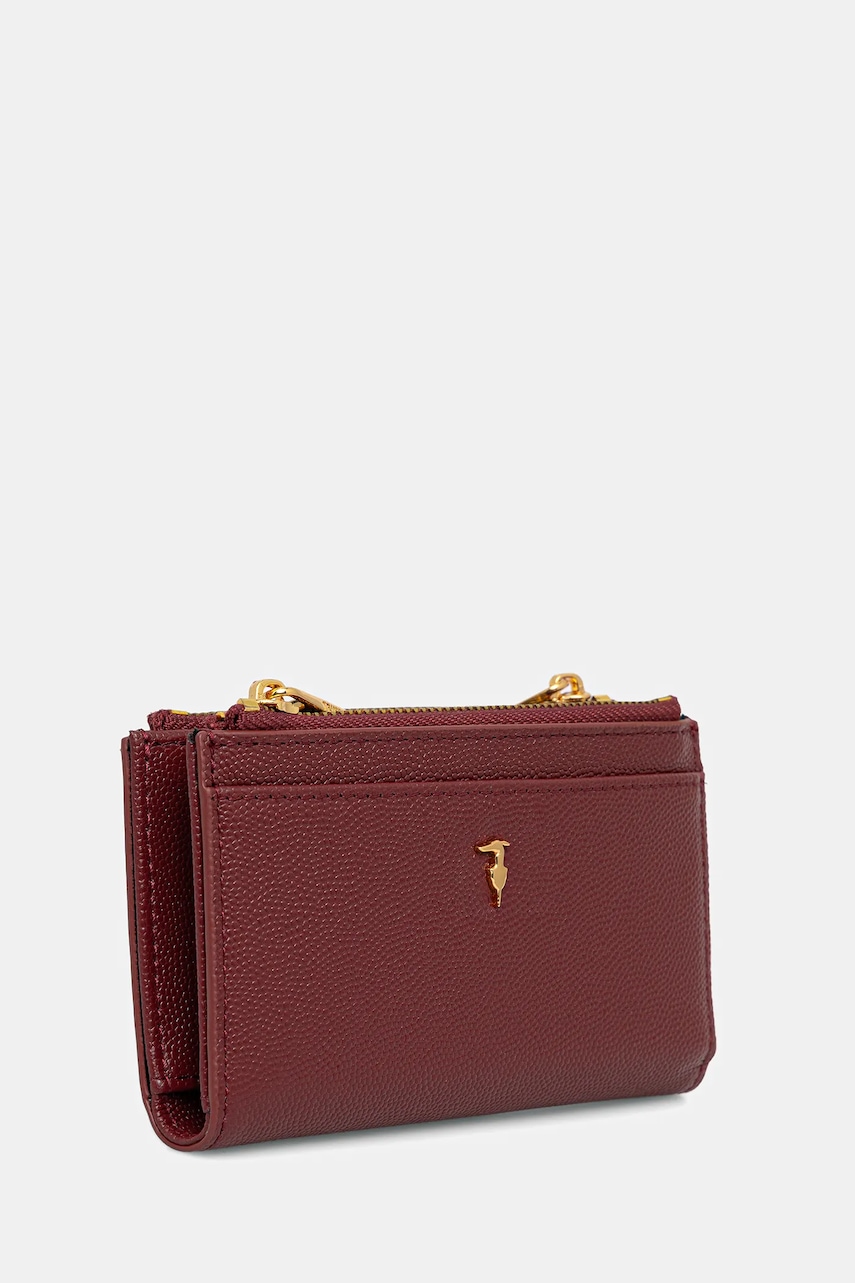 Кожаный кошелек Trussardi цвет бордовый I040E000071N Кожаный кошелек Trussardi цвет бордовый I040E000071N