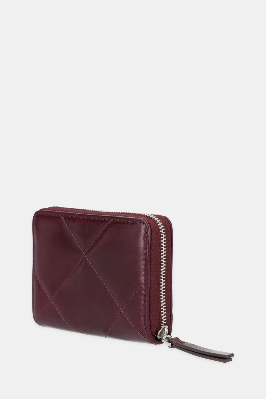 Кожаный кошелек Tory Burch Kira Diamond Quilt цвет бордовый 174397.500