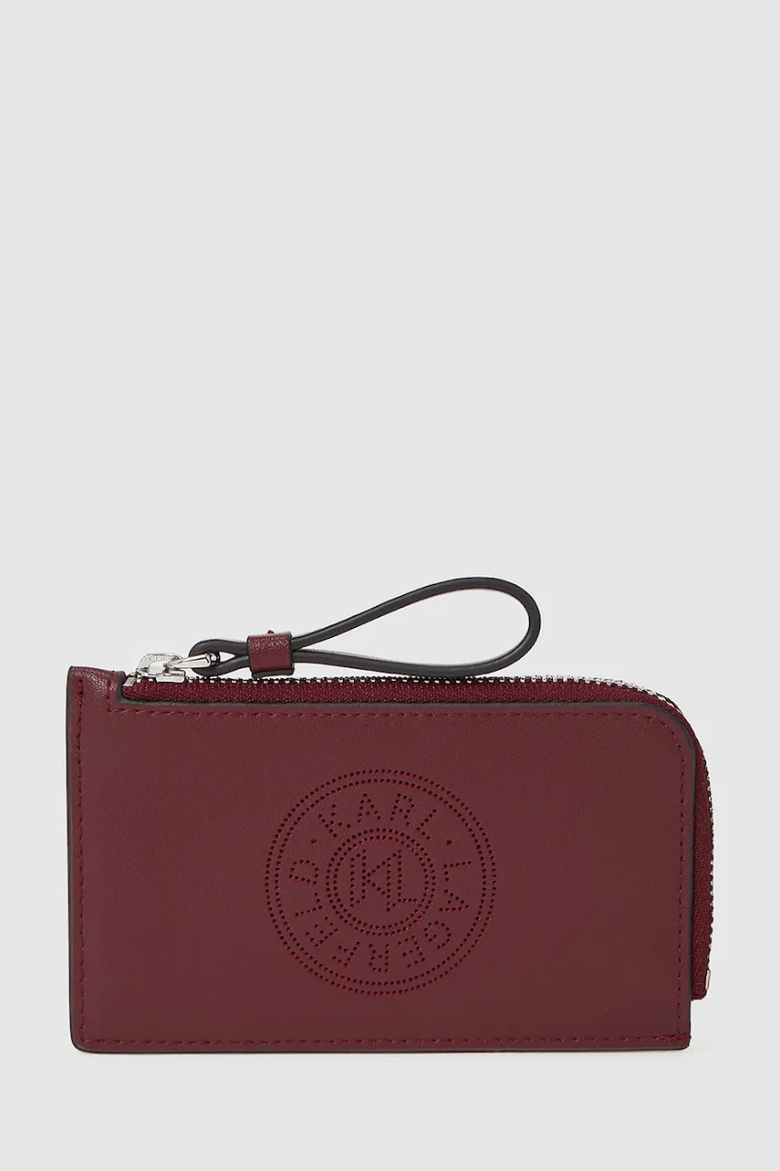 Karl Lagerfeld portofel de piele culoarea bordo, A4W32024