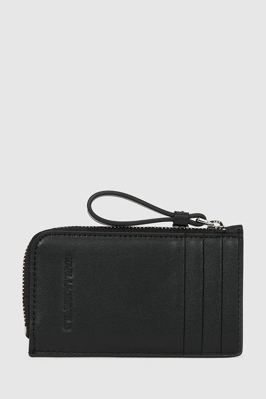 Кожаный кошелек Karl Lagerfeld цвет чёрный A4W32024