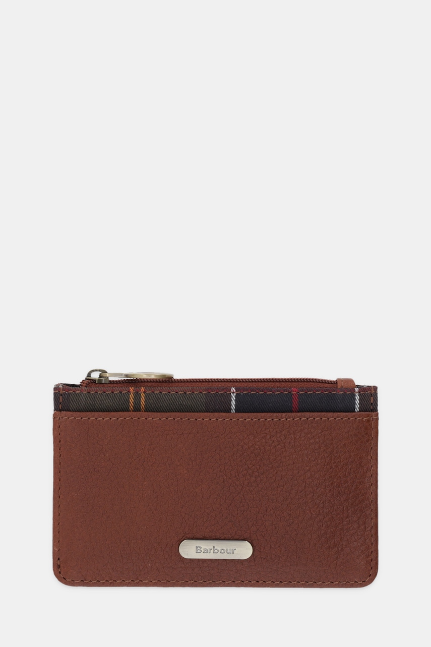 Barbour portofel de piele culoarea maro, LLG0035