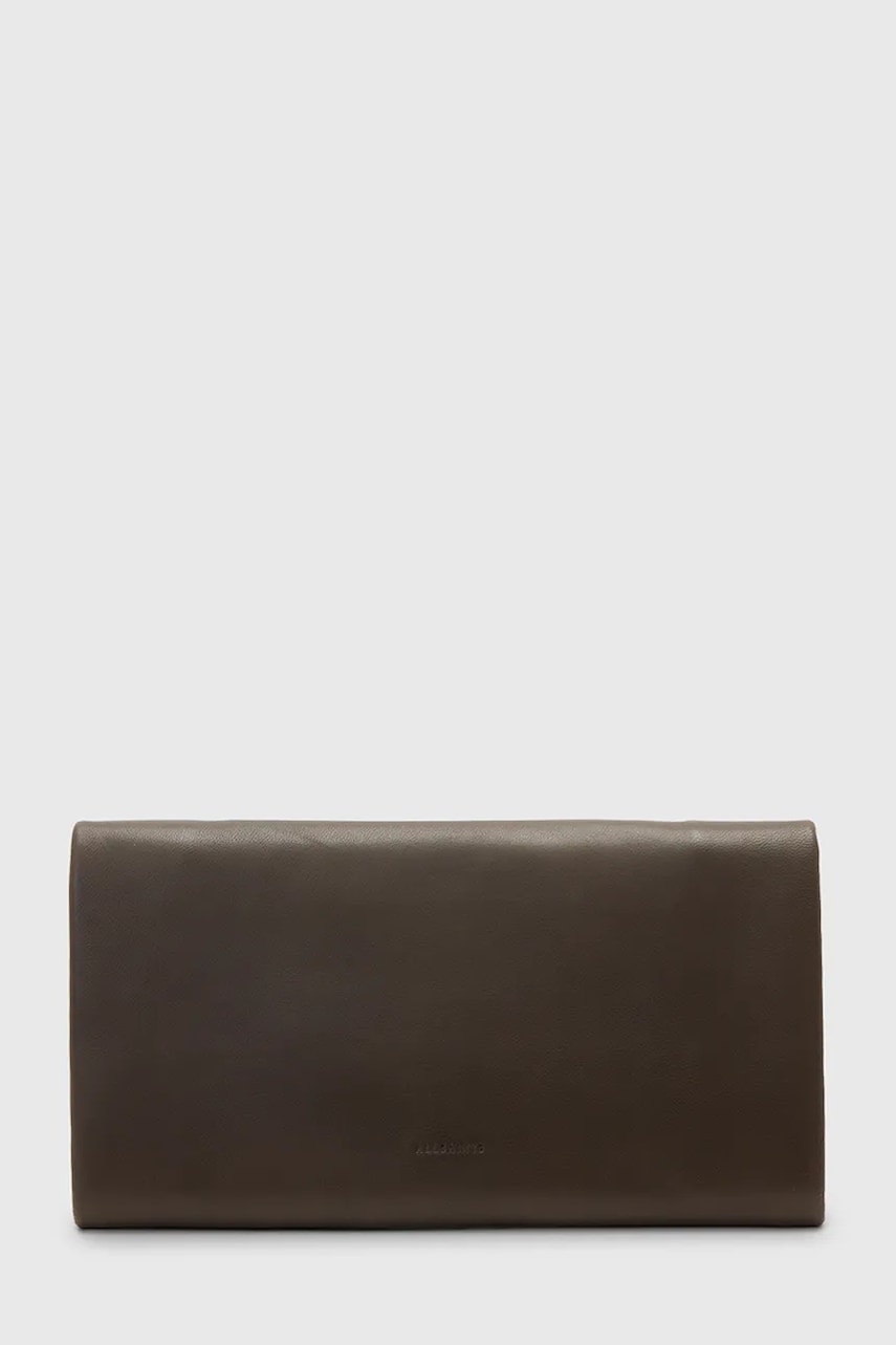 AllSaints portofel de piele HARLUNA culoarea maro, W208XD